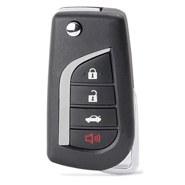 2004-2010 Toyota / 4-Button Flip Key NEW STYLE / GQ43VT20T (67 Chip) (AFTERMARKET)